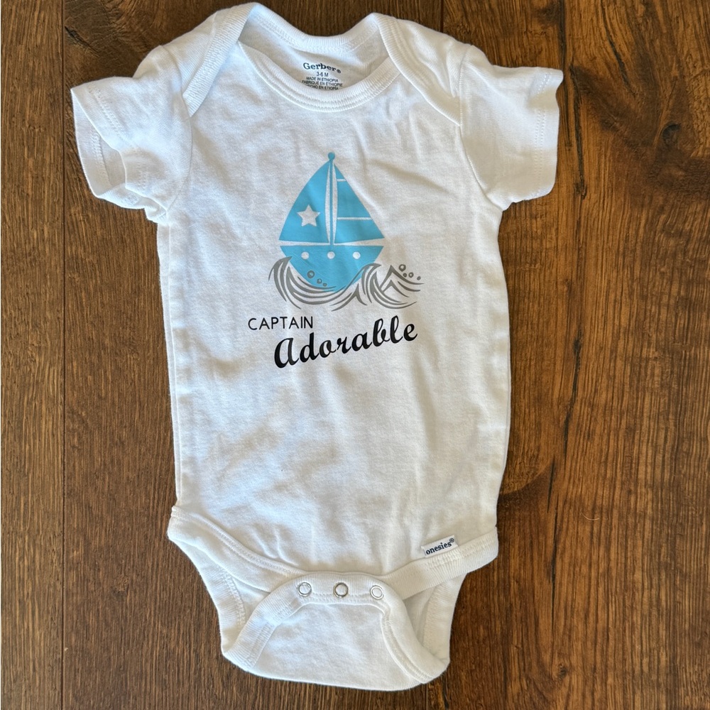✨4/$15✨ Captain Adorable Baby Onesie Gerber Size 3-6 Month